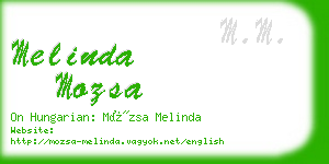 melinda mozsa business card